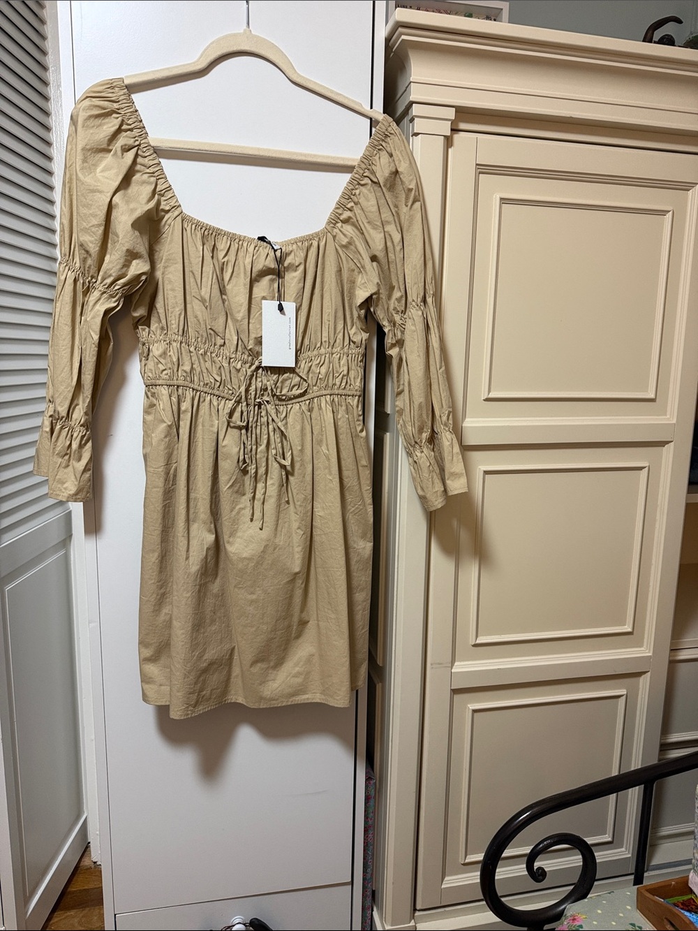 Greylin Tan Peasant Dress